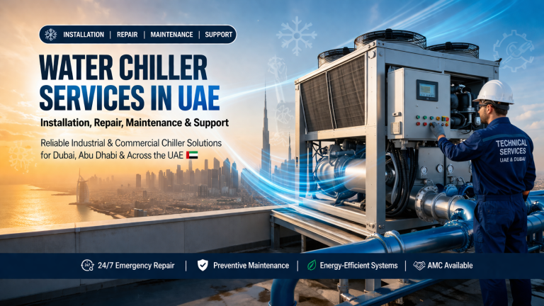 Industrial chiller services in Dubai