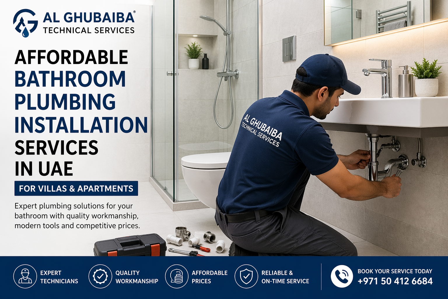 Affordable bathroom plumbing services in UAE