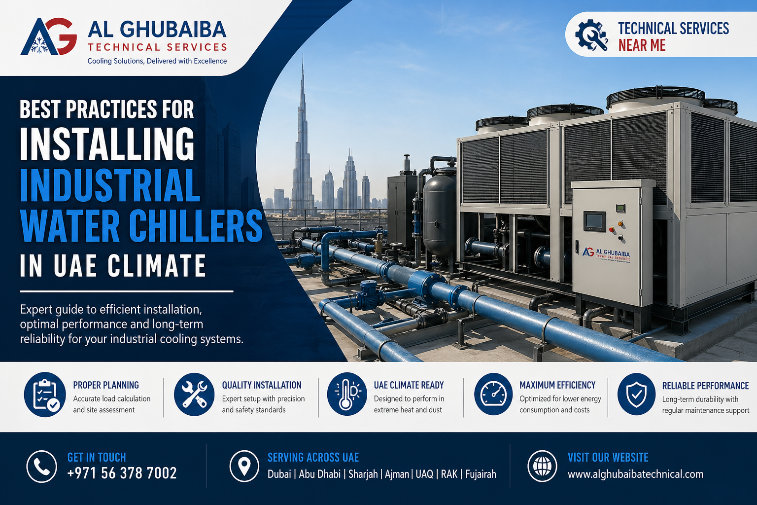 Industrial chiller installation guide UAE