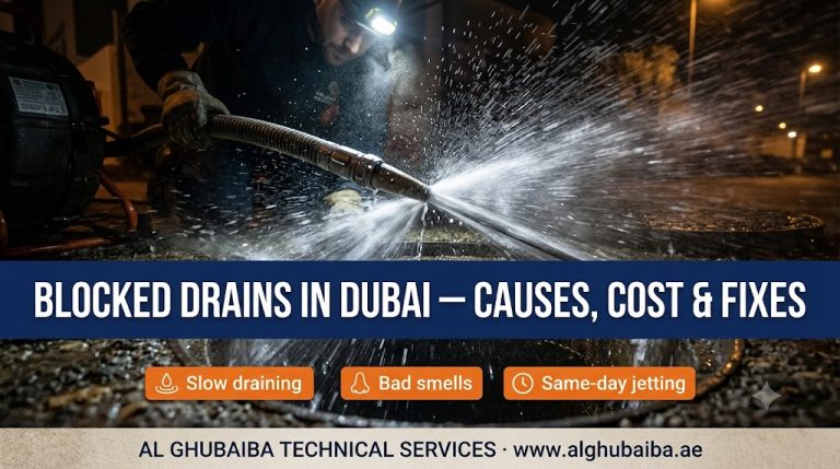 Blocked drain clearing and jetting in Dubai