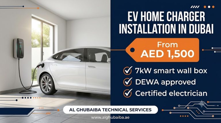 EV home charger installation cost and requirements in Dubai