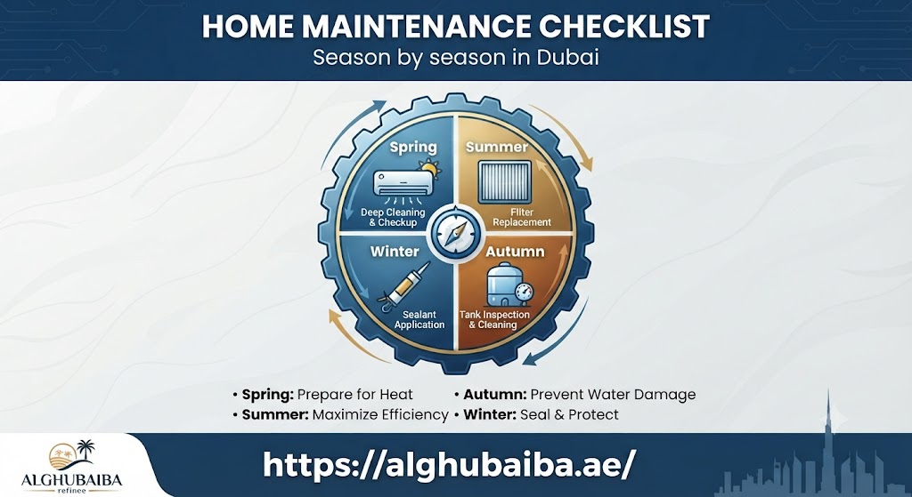 Home maintenance checklist for Dubai villas season by season, by Al Ghubaiba
