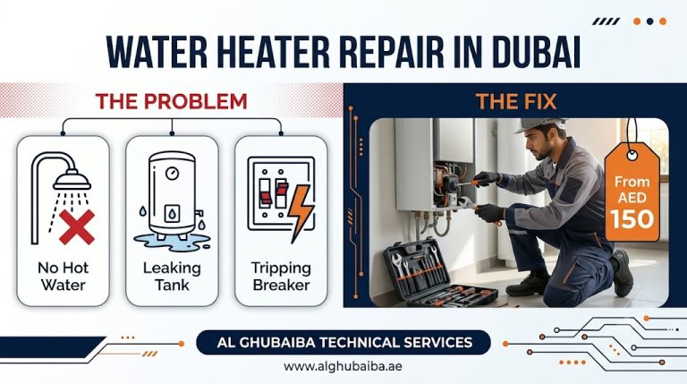 Water heater repair in Dubai, common faults and cost