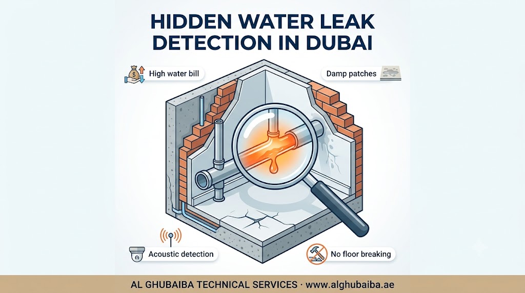 Hidden water leak detection in Dubai